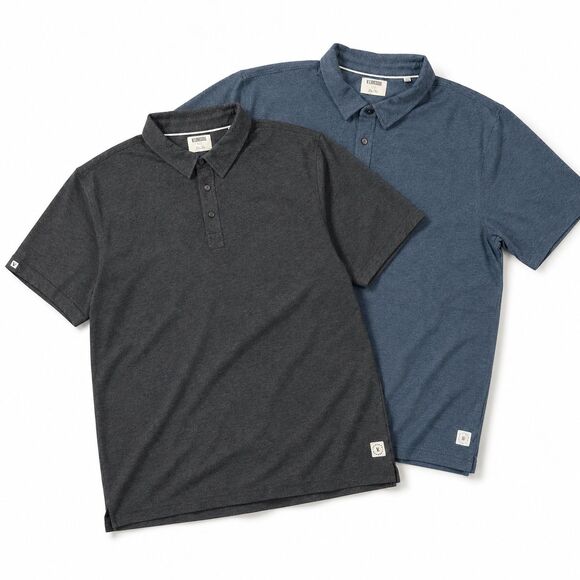 Linksoul Other - Lot 2 Linksoul Mens XXL Polo Shirts Dark Teal Heather Tempus Fugit Golf Organic